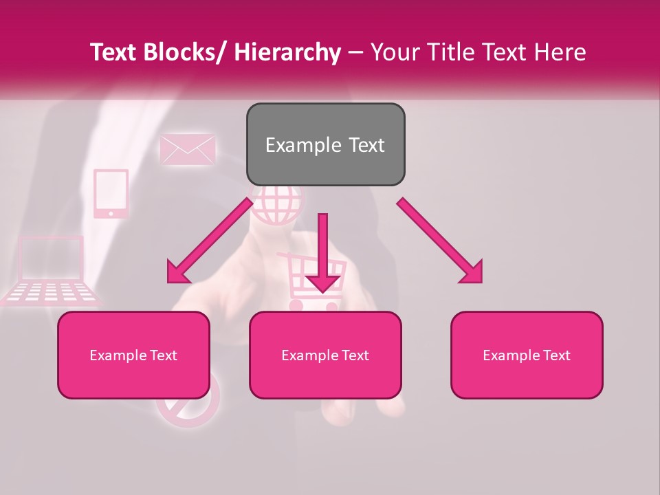 A Man In A Business Suit Touching A Button On A Touch Screen PowerPoint Template