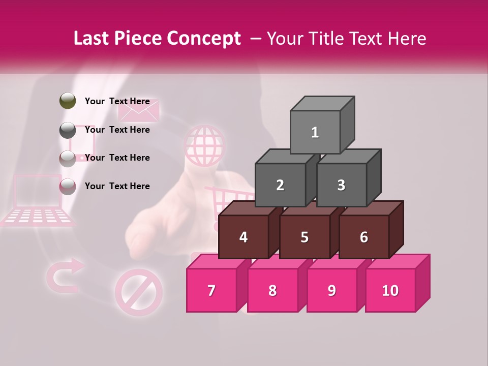 A Man In A Business Suit Touching A Button On A Touch Screen PowerPoint Template