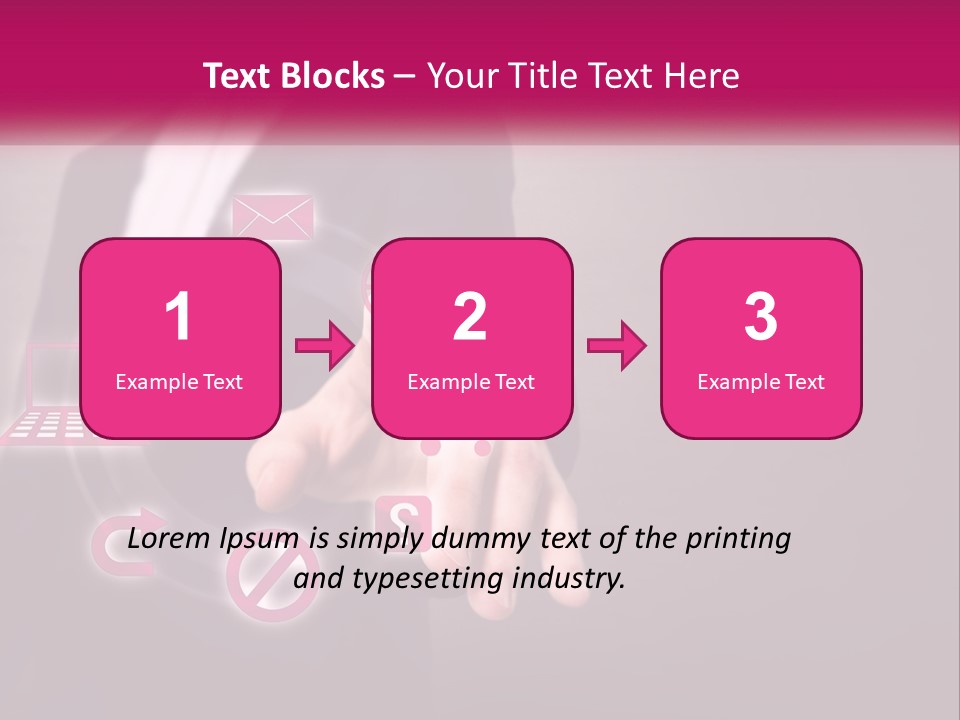A Man In A Business Suit Touching A Button On A Touch Screen PowerPoint Template
