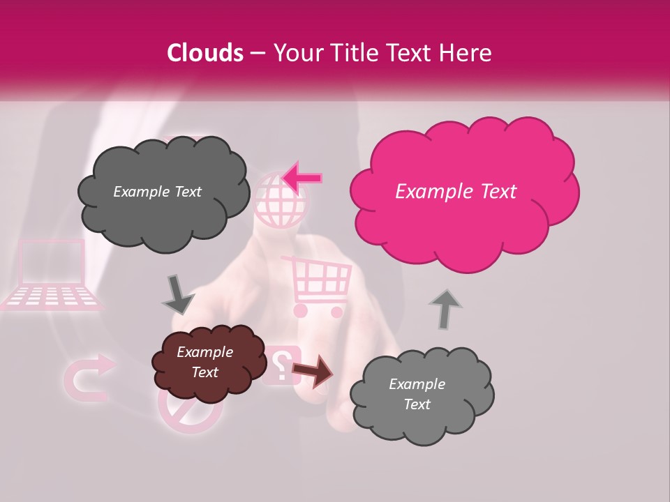 A Man In A Business Suit Touching A Button On A Touch Screen PowerPoint Template