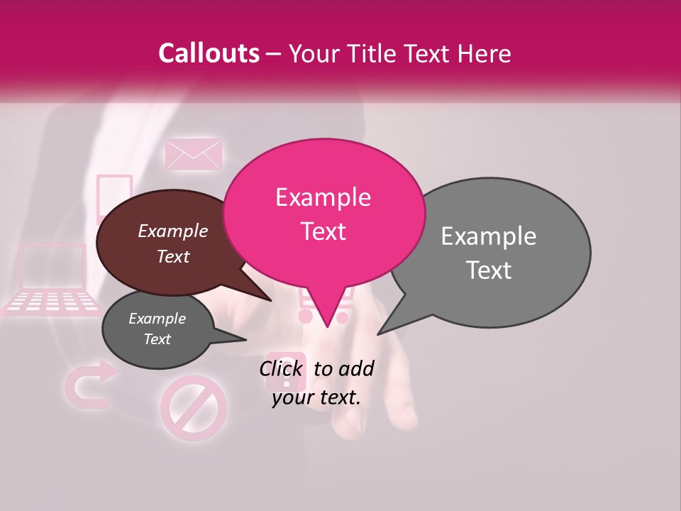 A Man In A Business Suit Touching A Button On A Touch Screen PowerPoint Template