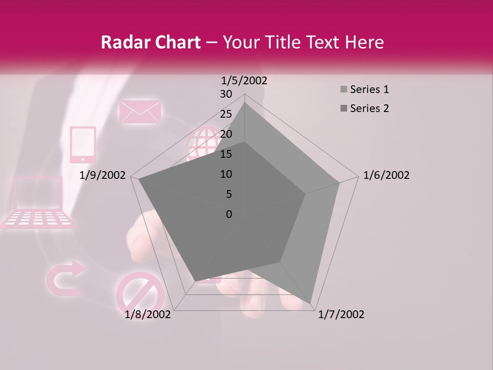 A Man In A Business Suit Touching A Button On A Touch Screen PowerPoint Template