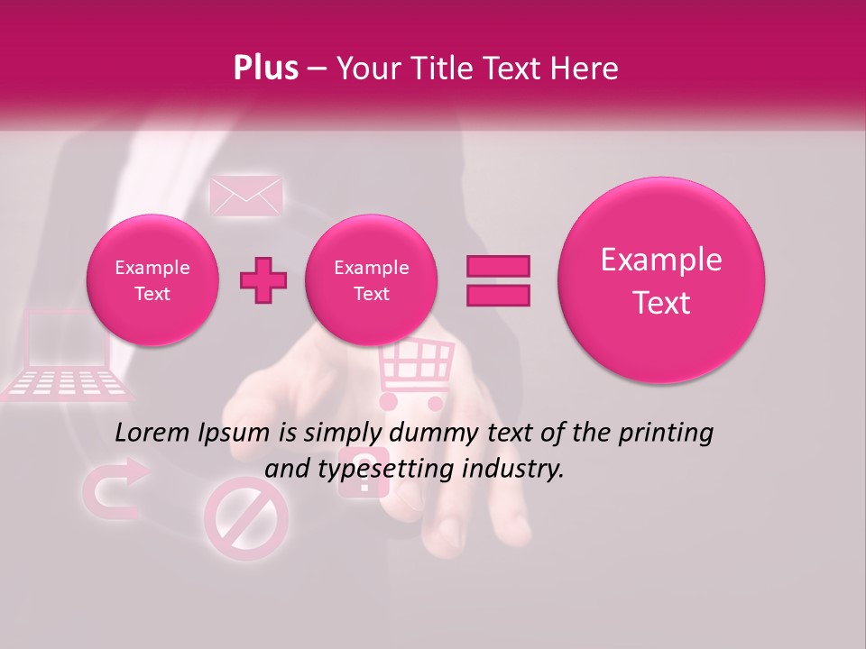 A Man In A Business Suit Touching A Button On A Touch Screen PowerPoint Template