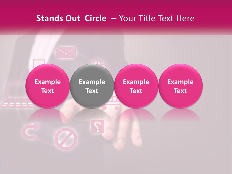 A Man In A Business Suit Touching A Button On A Touch Screen PowerPoint Template