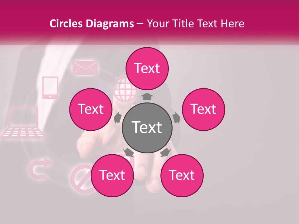 A Man In A Business Suit Touching A Button On A Touch Screen PowerPoint Template