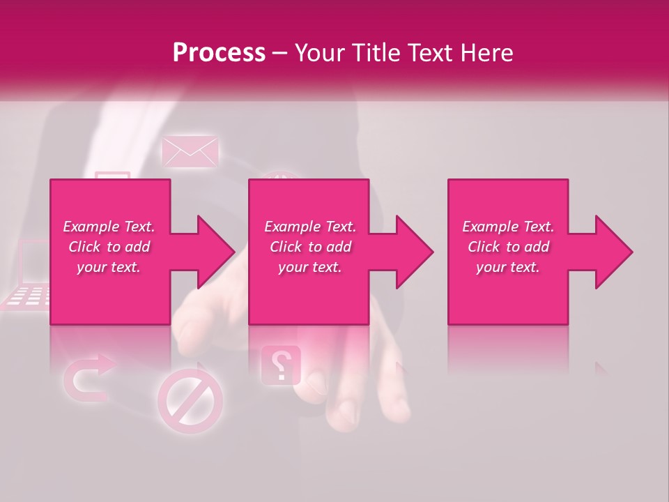 A Man In A Business Suit Touching A Button On A Touch Screen PowerPoint Template