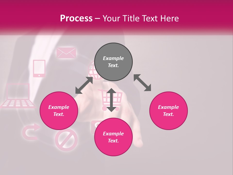 A Man In A Business Suit Touching A Button On A Touch Screen PowerPoint Template