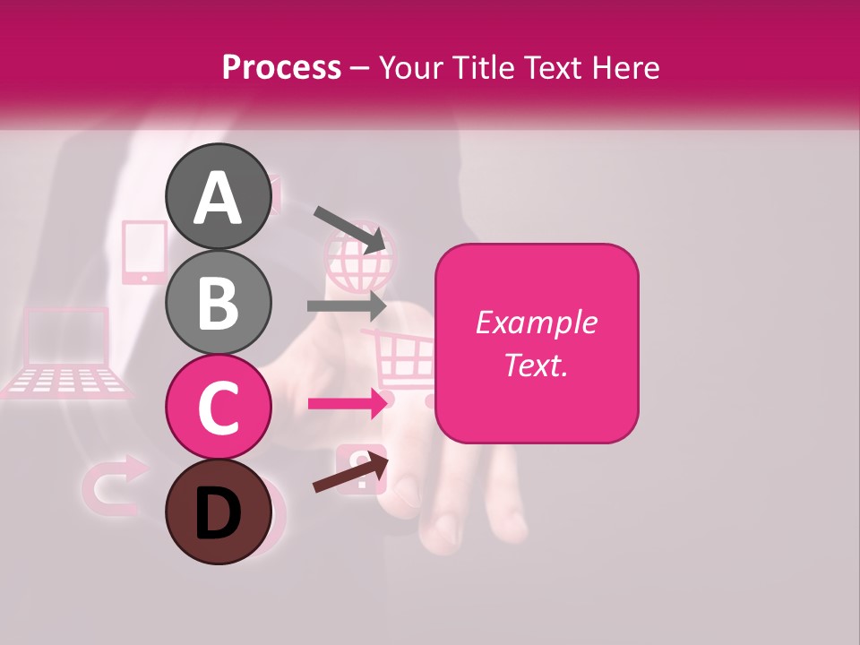 A Man In A Business Suit Touching A Button On A Touch Screen PowerPoint Template