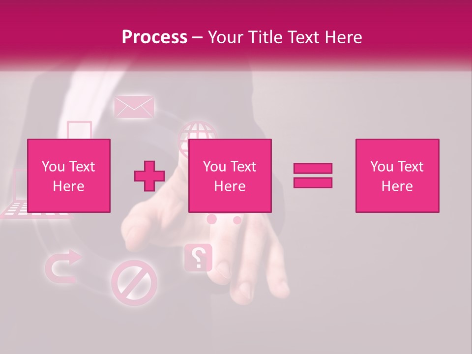 A Man In A Business Suit Touching A Button On A Touch Screen PowerPoint Template