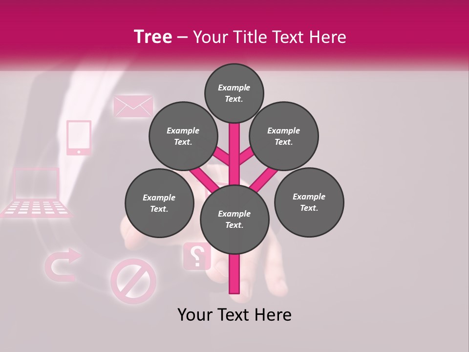 A Man In A Business Suit Touching A Button On A Touch Screen PowerPoint Template