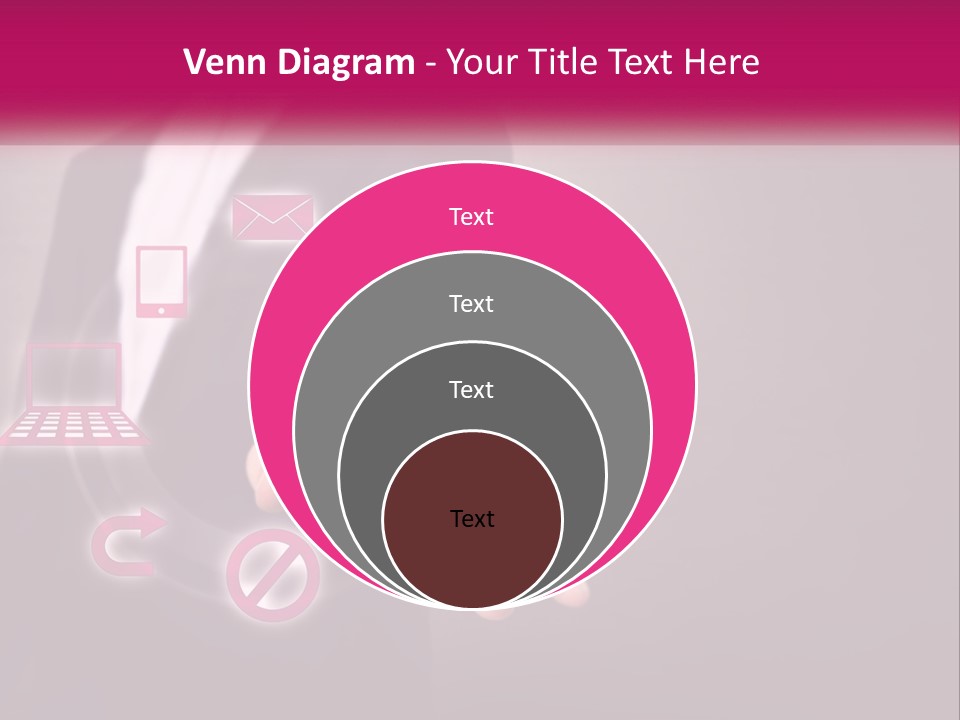A Man In A Business Suit Touching A Button On A Touch Screen PowerPoint Template