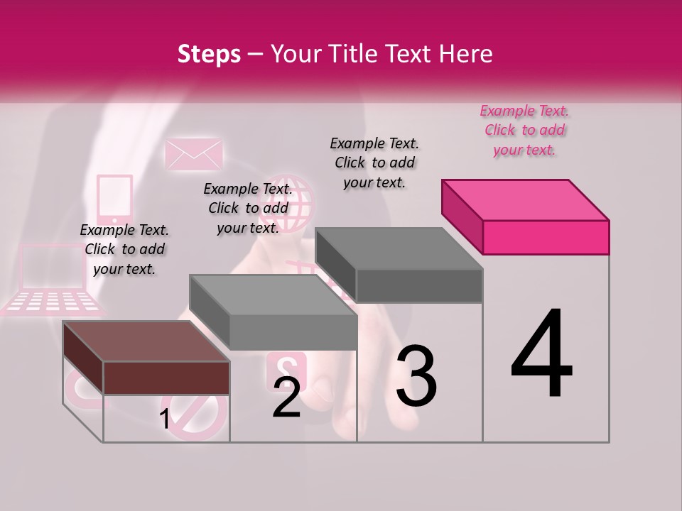A Man In A Business Suit Touching A Button On A Touch Screen PowerPoint Template