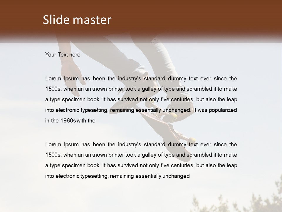 A Person Jumping A Skate Board In The Air PowerPoint Template