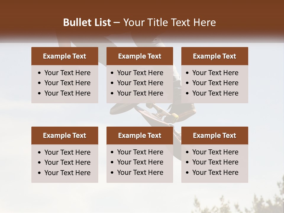 A Person Jumping A Skate Board In The Air PowerPoint Template