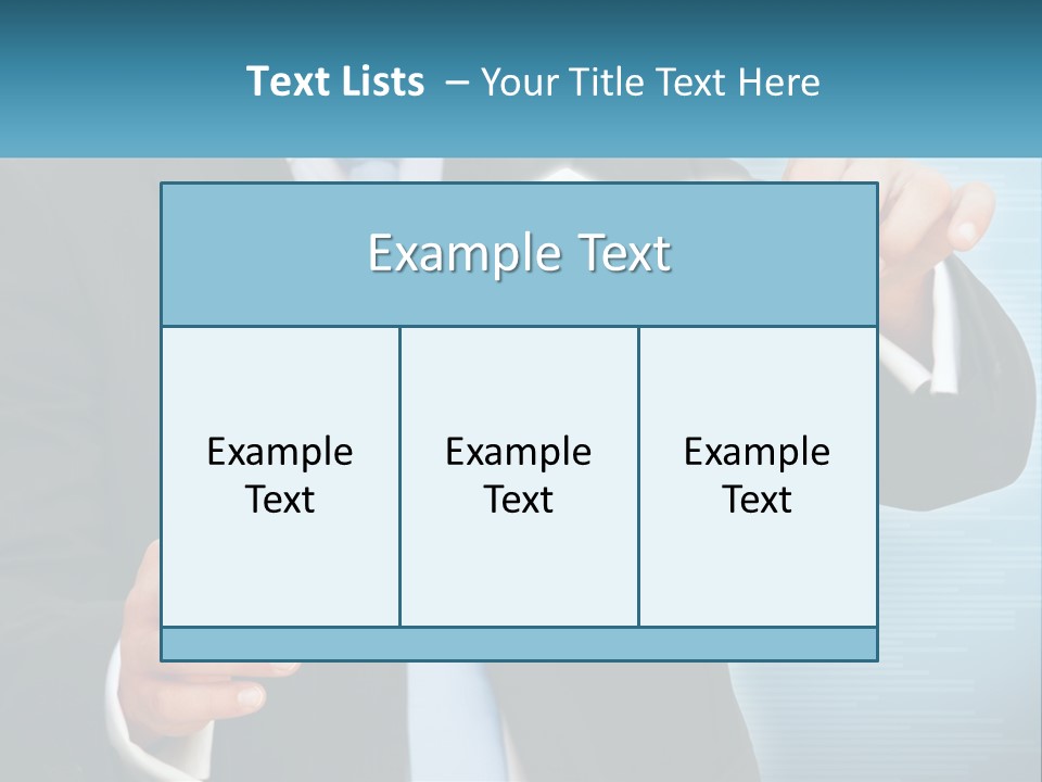 A Man In A Suit And Tie Is Pointing To A House PowerPoint Template