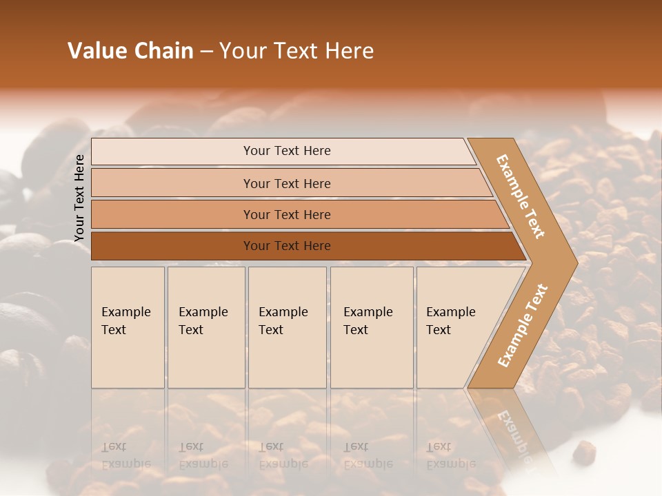 A Pile Of Coffee Beans Next To A Pile Of Coffee Beans PowerPoint Template