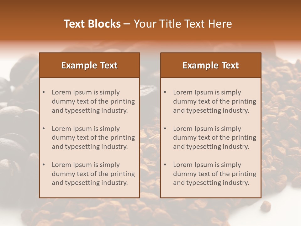 A Pile Of Coffee Beans Next To A Pile Of Coffee Beans PowerPoint Template
