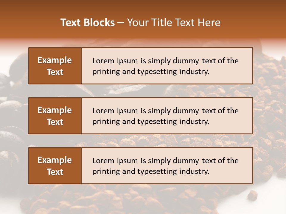 A Pile Of Coffee Beans Next To A Pile Of Coffee Beans PowerPoint Template