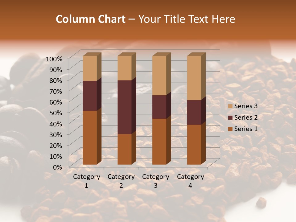 A Pile Of Coffee Beans Next To A Pile Of Coffee Beans PowerPoint Template