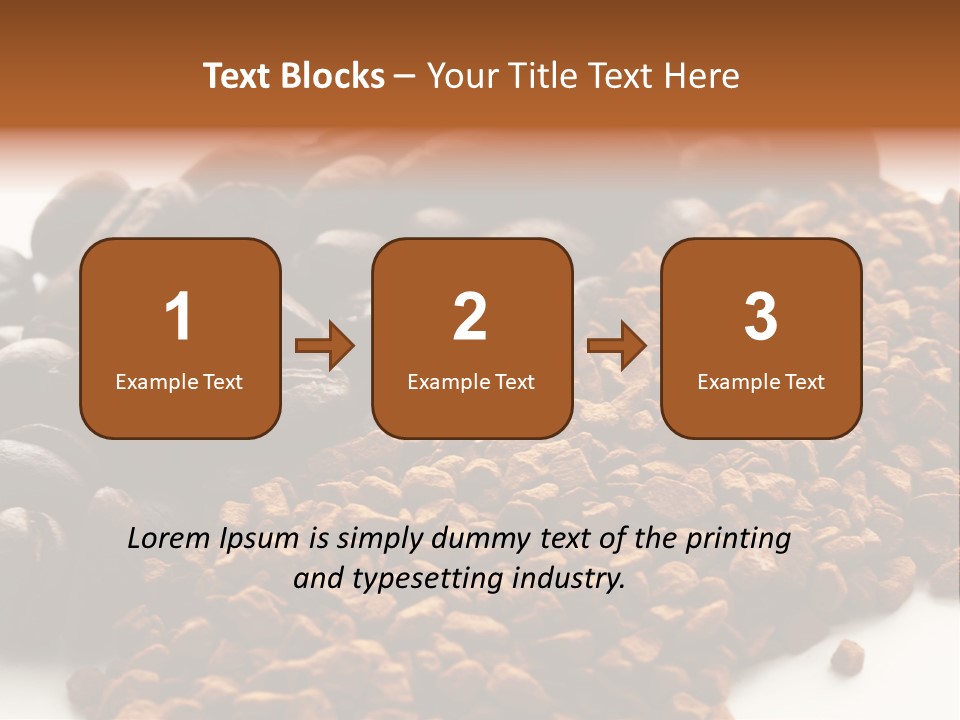 A Pile Of Coffee Beans Next To A Pile Of Coffee Beans PowerPoint Template