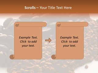 A Pile Of Coffee Beans Next To A Pile Of Coffee Beans PowerPoint Template