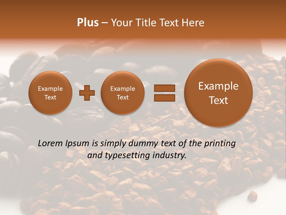 A Pile Of Coffee Beans Next To A Pile Of Coffee Beans PowerPoint Template