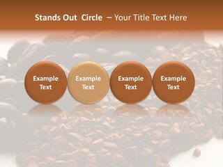 A Pile Of Coffee Beans Next To A Pile Of Coffee Beans PowerPoint Template