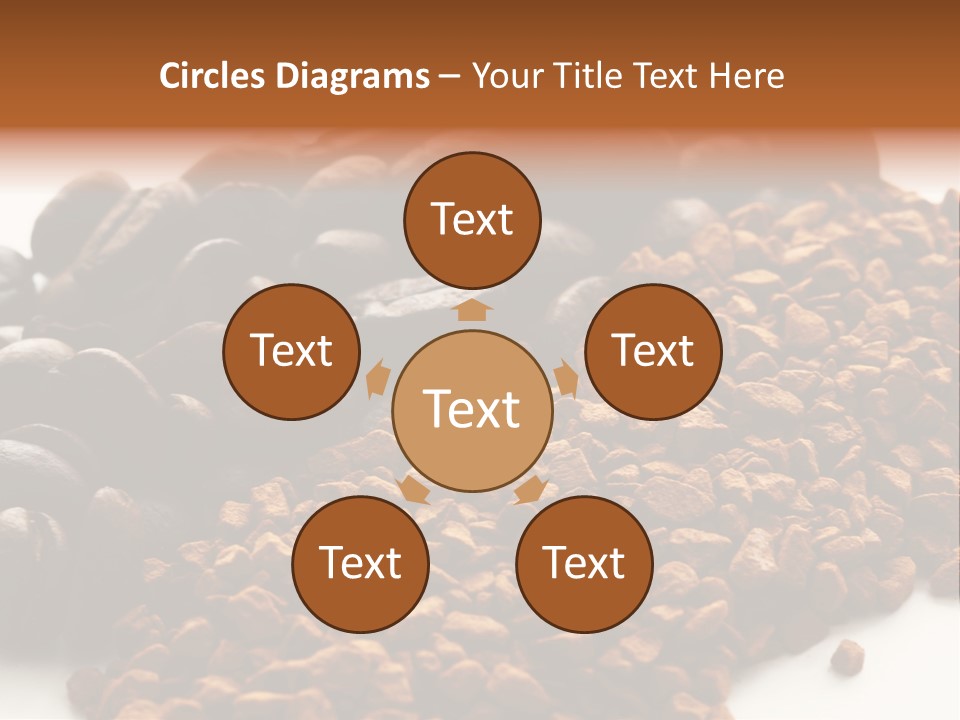 A Pile Of Coffee Beans Next To A Pile Of Coffee Beans PowerPoint Template