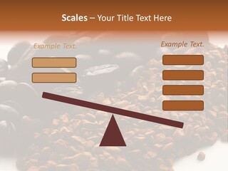 A Pile Of Coffee Beans Next To A Pile Of Coffee Beans PowerPoint Template