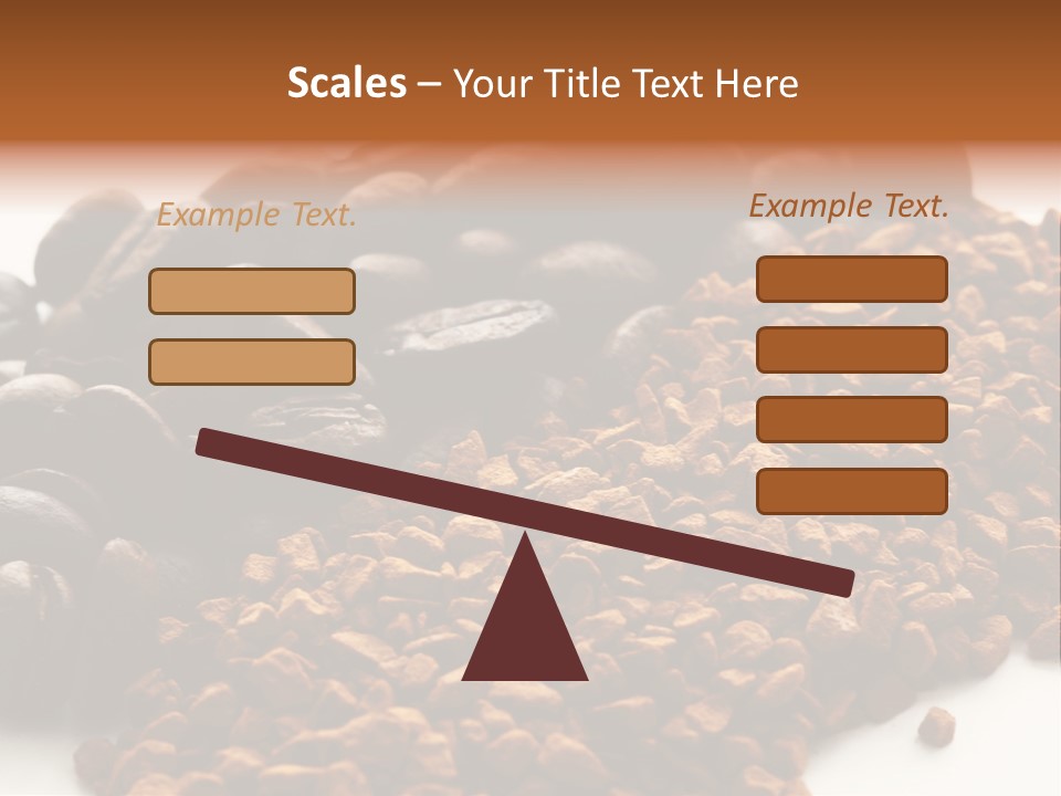 A Pile Of Coffee Beans Next To A Pile Of Coffee Beans PowerPoint Template