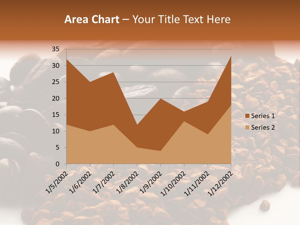 A Pile Of Coffee Beans Next To A Pile Of Coffee Beans PowerPoint Template