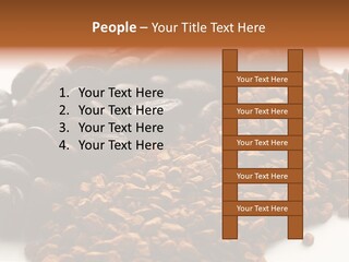 A Pile Of Coffee Beans Next To A Pile Of Coffee Beans PowerPoint Template