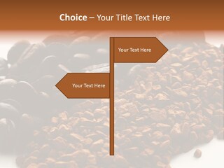 A Pile Of Coffee Beans Next To A Pile Of Coffee Beans PowerPoint Template