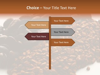 A Pile Of Coffee Beans Next To A Pile Of Coffee Beans PowerPoint Template