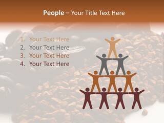 A Pile Of Coffee Beans Next To A Pile Of Coffee Beans PowerPoint Template