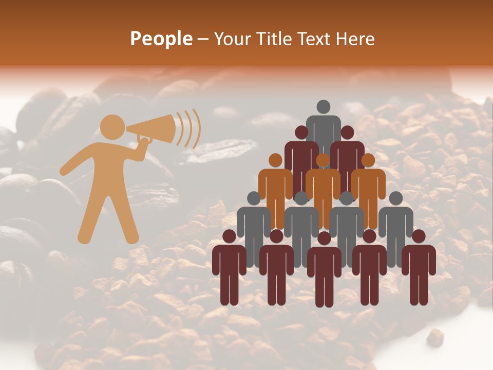 A Pile Of Coffee Beans Next To A Pile Of Coffee Beans PowerPoint Template