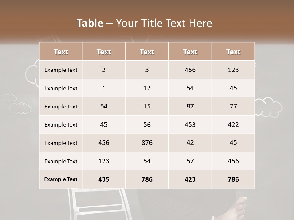 A Man Standing In Front Of A Chalkboard With A Ladder PowerPoint Template