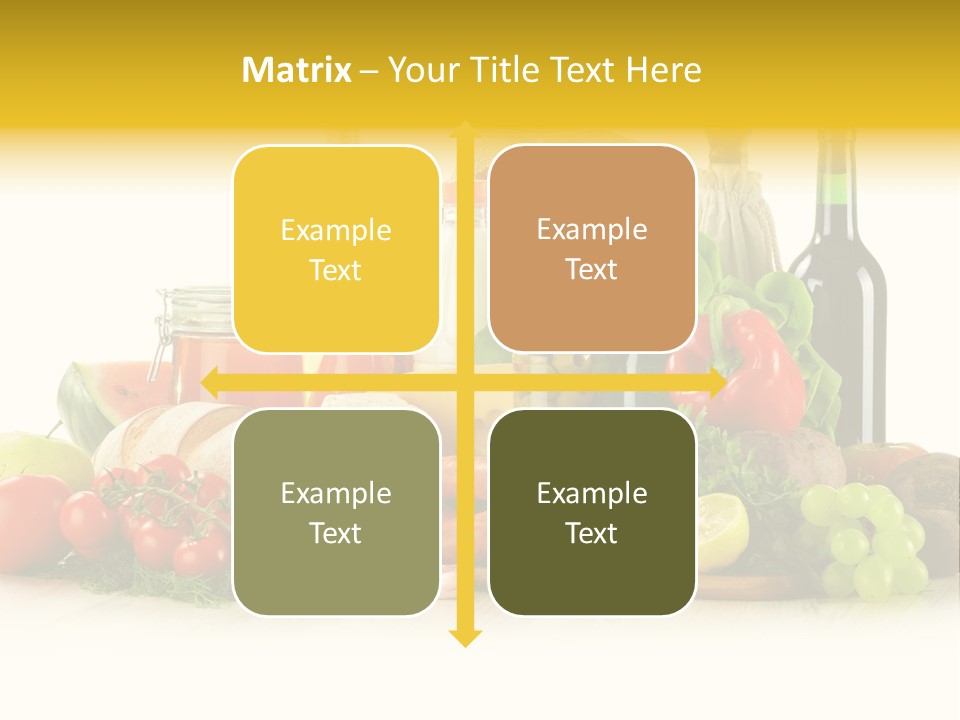 A Bunch Of Food And Drinks On A Table PowerPoint Template
