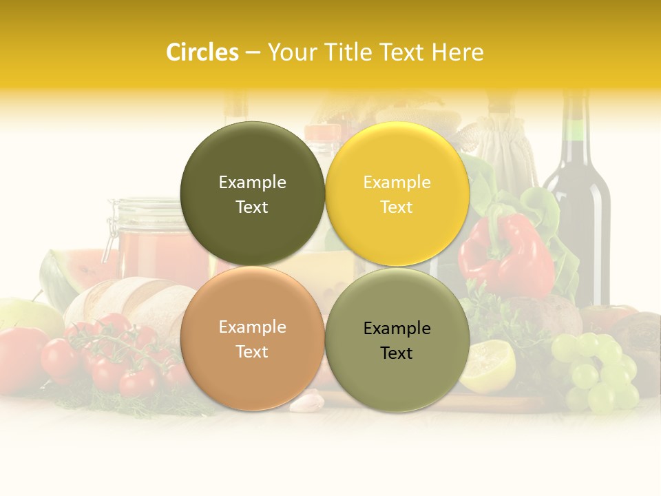 A Bunch Of Food And Drinks On A Table PowerPoint Template