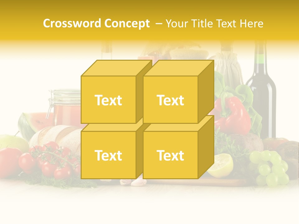 A Bunch Of Food And Drinks On A Table PowerPoint Template