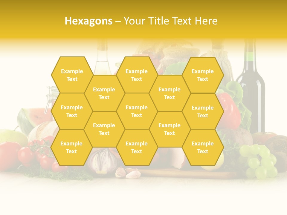 A Bunch Of Food And Drinks On A Table PowerPoint Template