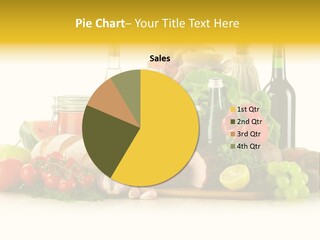 A Bunch Of Food And Drinks On A Table PowerPoint Template