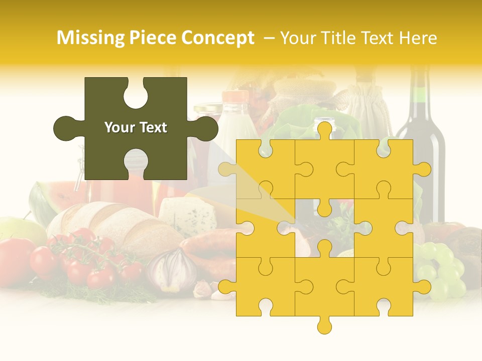 A Bunch Of Food And Drinks On A Table PowerPoint Template