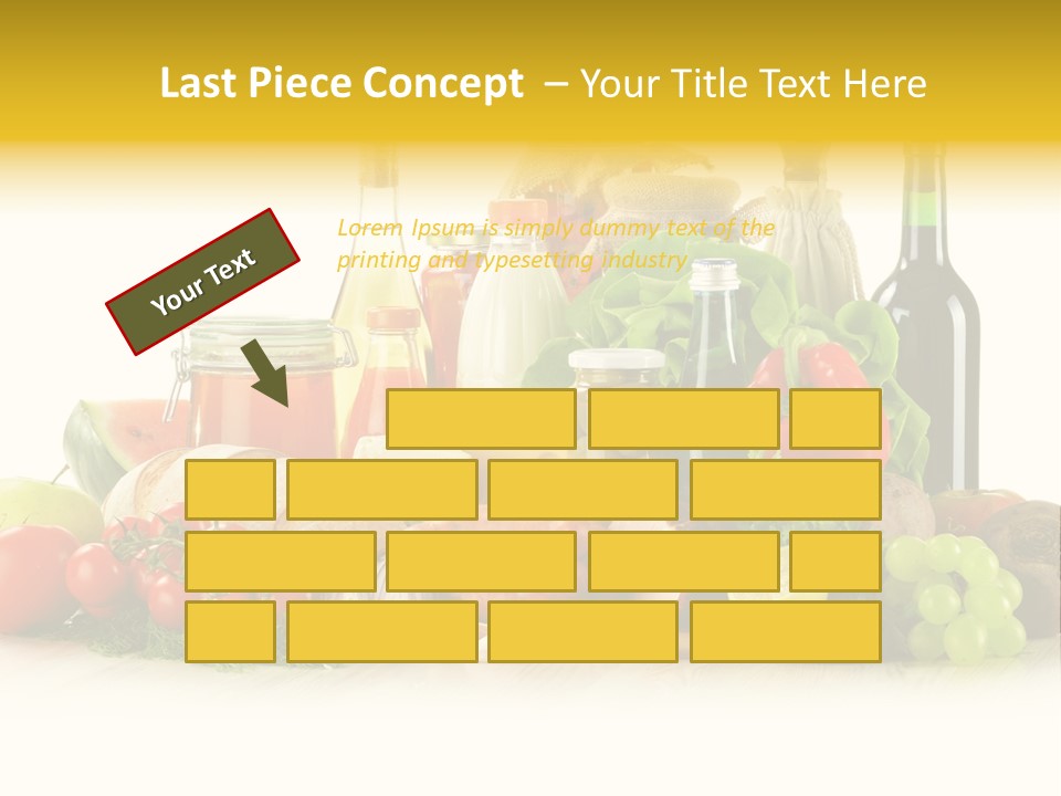 A Bunch Of Food And Drinks On A Table PowerPoint Template