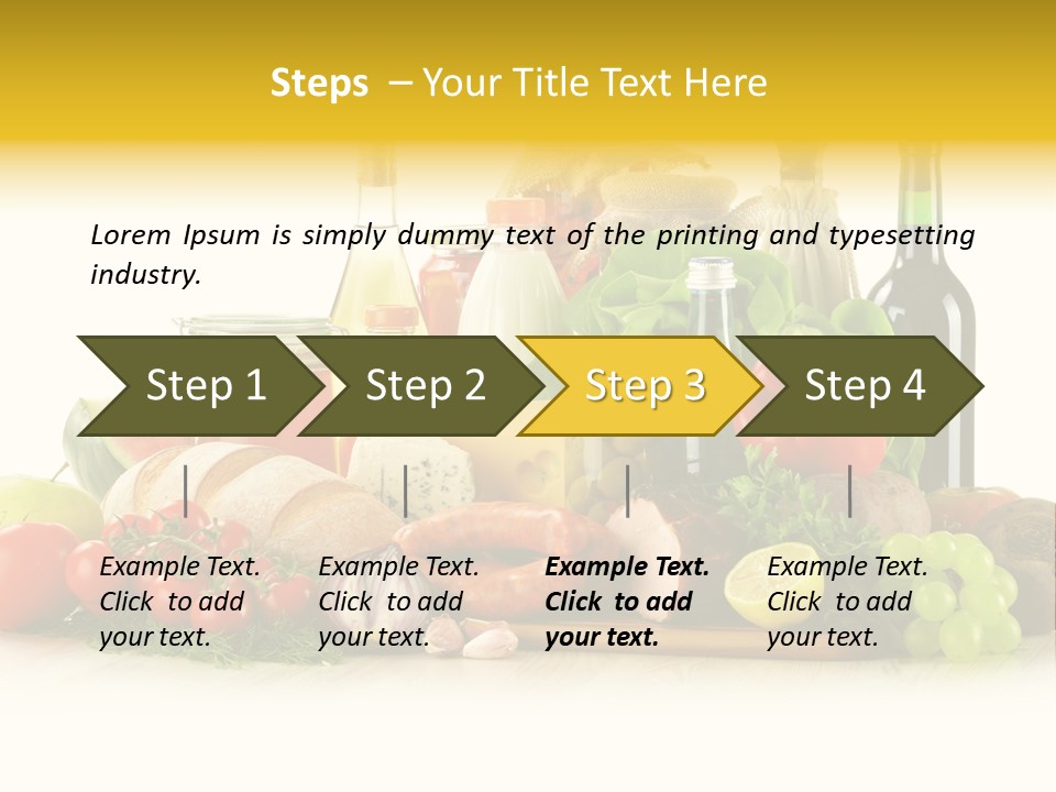 A Bunch Of Food And Drinks On A Table PowerPoint Template