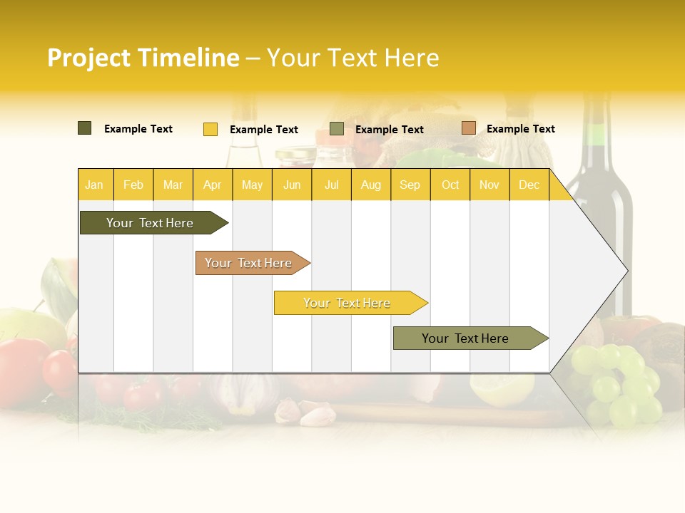 A Bunch Of Food And Drinks On A Table PowerPoint Template