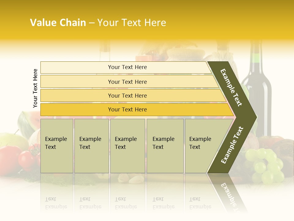 A Bunch Of Food And Drinks On A Table PowerPoint Template