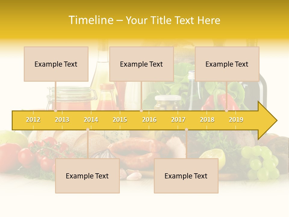 A Bunch Of Food And Drinks On A Table PowerPoint Template