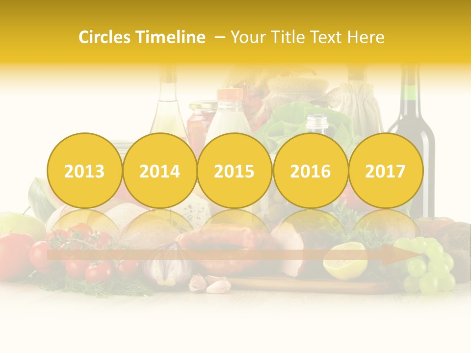 A Bunch Of Food And Drinks On A Table PowerPoint Template