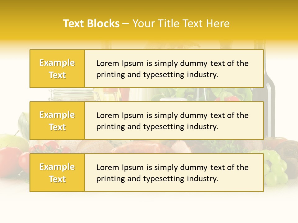 A Bunch Of Food And Drinks On A Table PowerPoint Template